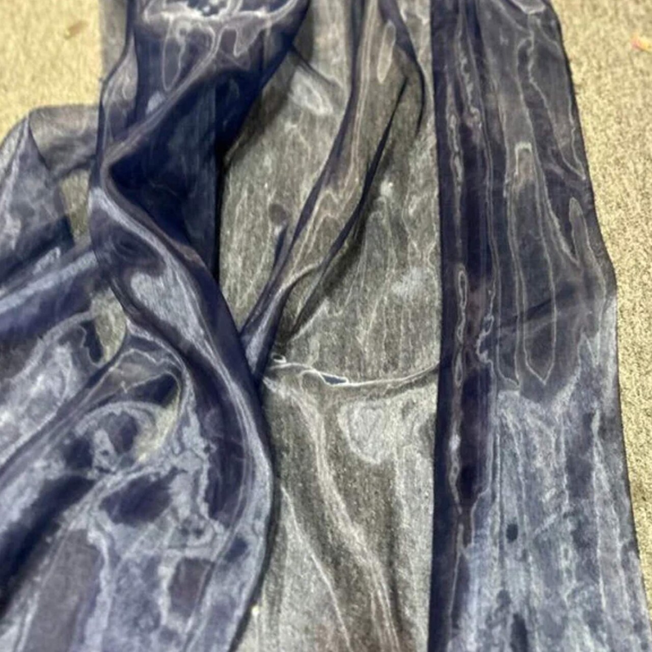 1 Yard Crinkle Organza Fabric Sheer Lightweight Polyester for Event and Home Decor